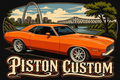 T-Shirt Piston Custom – challenger orange