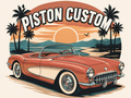 T-shirt Piston Custom – California Dream