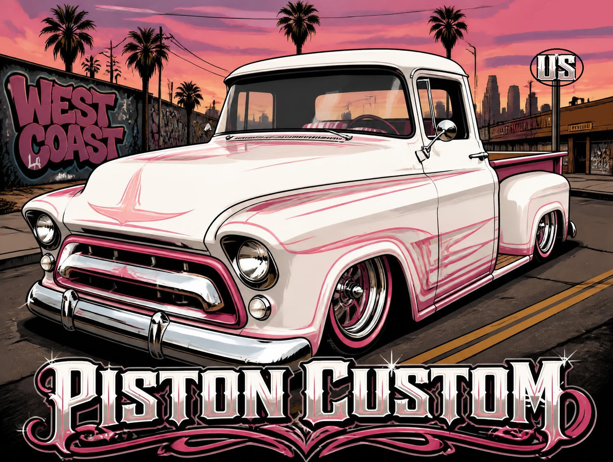 T-shirt Piston Custom – West Coast Cruiser