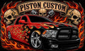 T-shirt Piston Custom – Skull Fire RAM