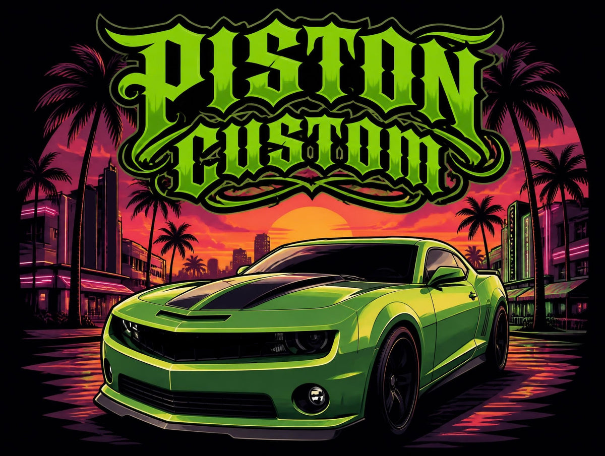 T-shirt Piston Custom – Green Venom