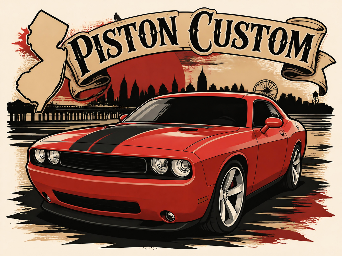T-shirt Piston Custom – Jersey Devil