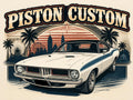 T-shirt Piston Custom – California Sunset