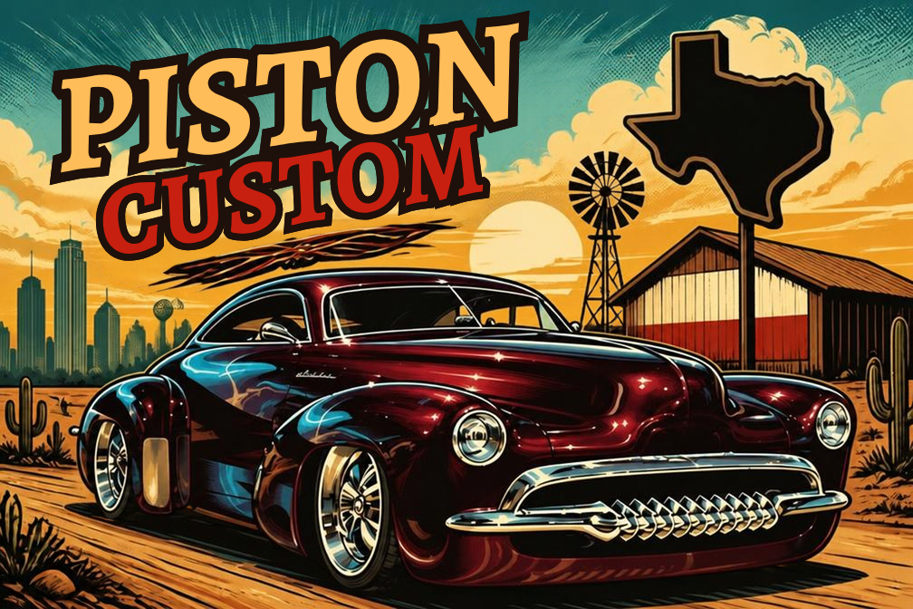 T-shirt Piston Custom – Texas Outlaw