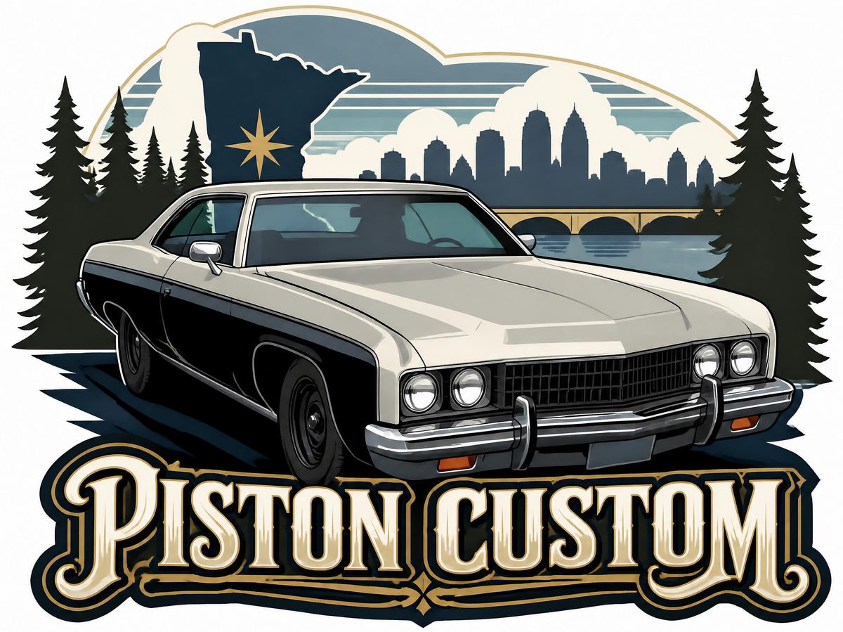 T-shirt Piston Custom – Muscle Car Edition