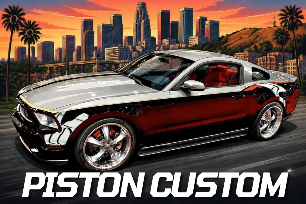 T-shirt Piston Custom – LA Night Stallion