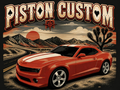 T-shirt Piston Custom – Desert runner