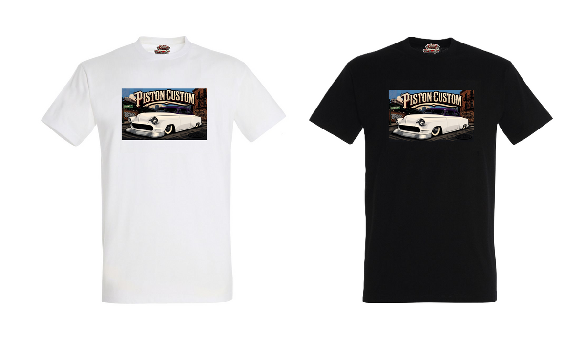 T-shirt Piston Custom – White Street Queen
