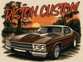 T-shirt Piston Custom – Brown Stallion